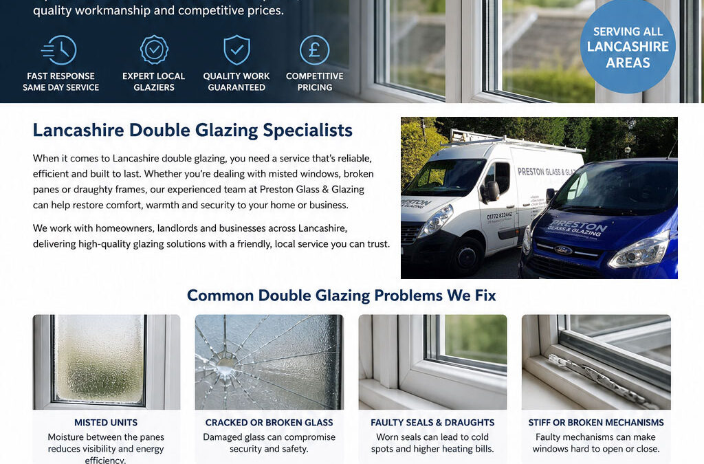 Lancashire Double Glazing Experts – Fast, Reliable Repairs & Replacement